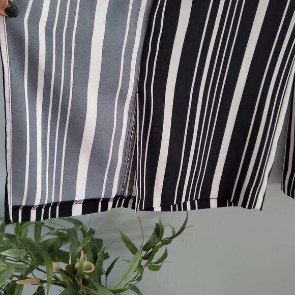 Bar III Wide Leg Pull On Tie Front Striped Pants M - Picture 6 of 7